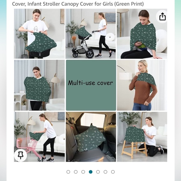 Multi-use Breastfeeding Cover, Carseat, Infant Stroller Cover - Picture 2 of 4